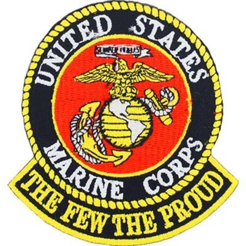 PM0644 Patch - USMC Logo, The Few - 3.63 in.