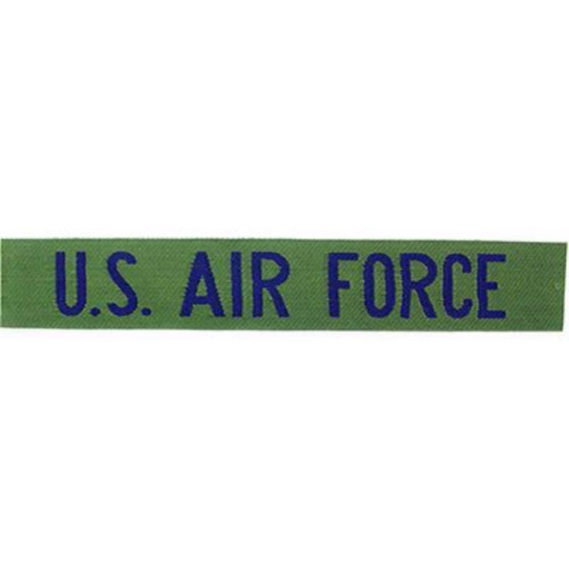 PM0714 Patch - USAF, Tab Heat-Cut - Blue & Green - 6.25 x 1 in.