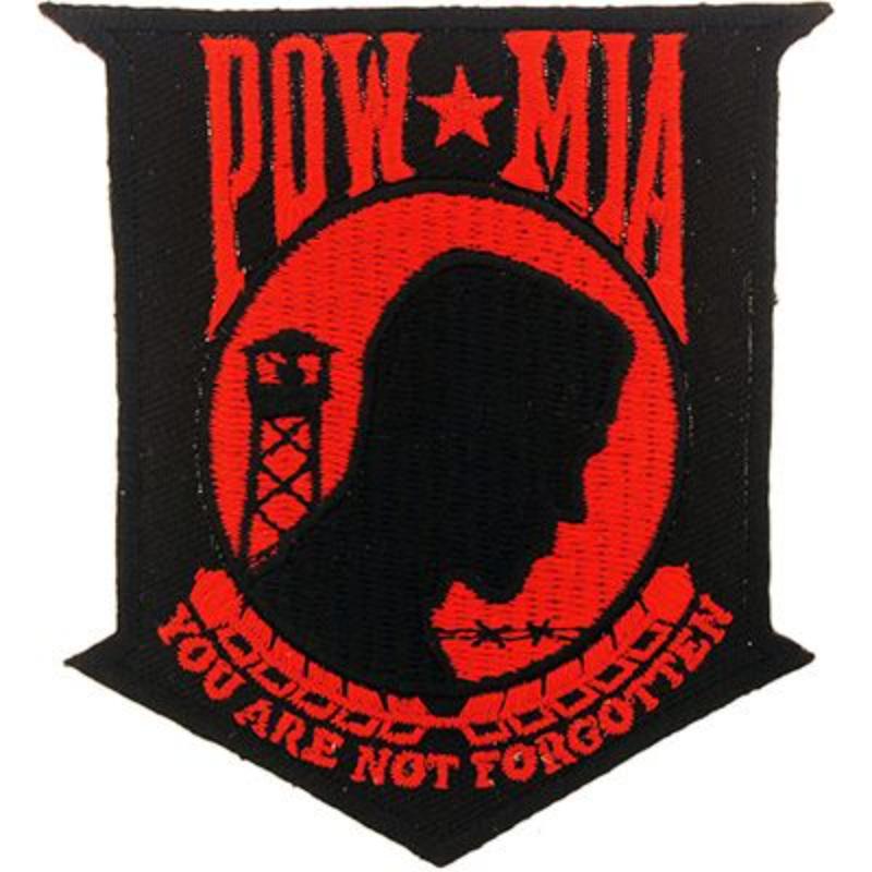 PM0862 Patch - Pow Mia -Red & Black - 3.5 in.