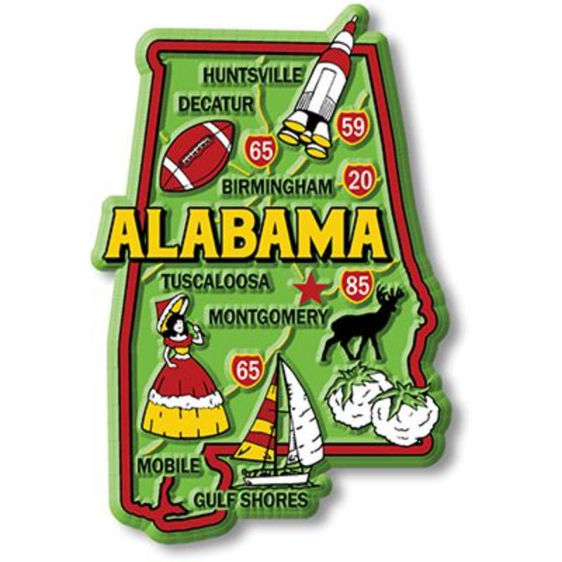 MG0001 Magnet - Alabama - 3 to 4 in.