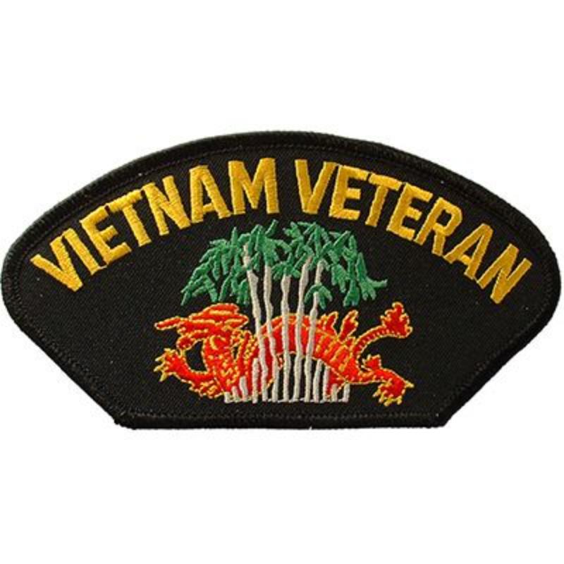 PM1355 Patch - Vietnam, Hat, Veteran - 5.25 x 3 in.