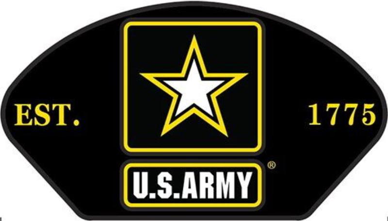 PM1356 Patch - Army, Hat, Logo - 5.25 x 3 in.