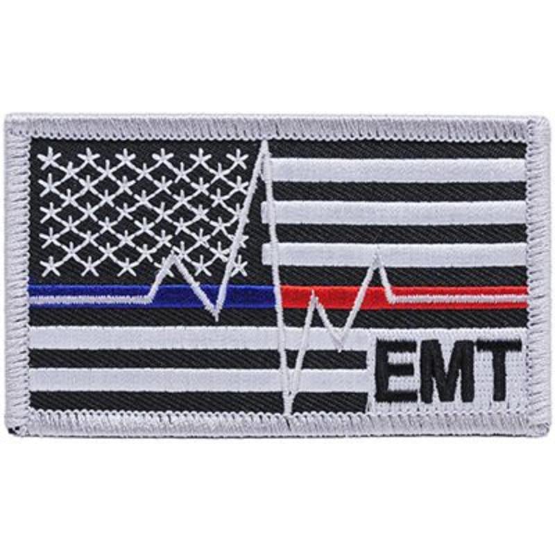 PM3128 Patch - EMT Flag - Heartbeat - 3.38 x 2 in.