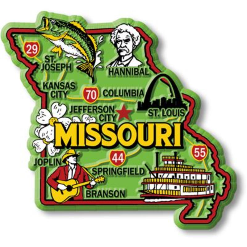 MG0026 Magnet - Missouri - 3 to 4 in.