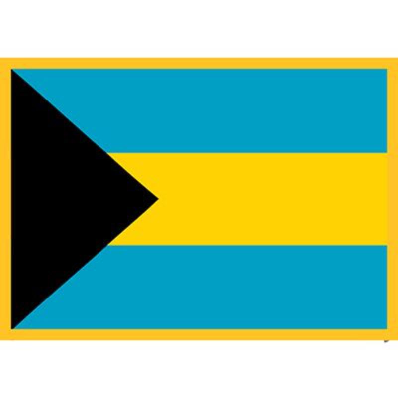 Bahamas Patch - Multicolor - 3.5 x 2.5 in. - Durable Embroidery