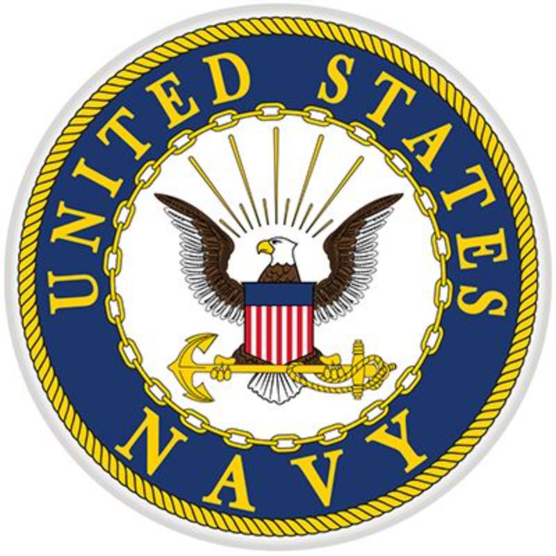 MG0812 Magnet - USN Logo Button - 3 in.