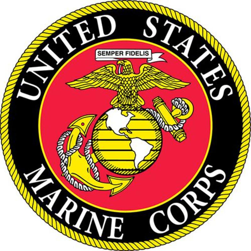 PM7800 Patch - USMC Logo, Yellow & White - 5 in.
