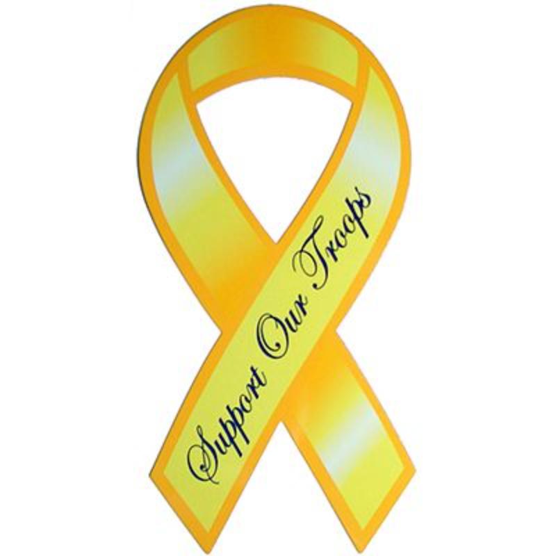 MG0200 Magnet - Car Ribbon, Yellow - 8 in.