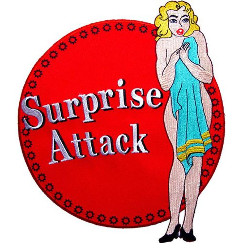 PM9141 Patch - Nose Art, Surprise Attack - 8.5 in.