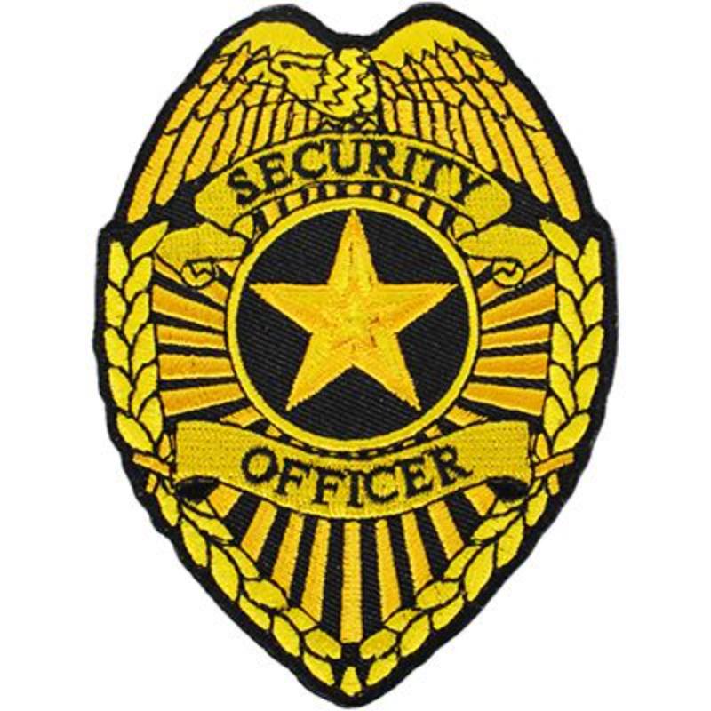 PM4090 Patch - Security Officer - Shield - Yellow & Black - 3.75 in.