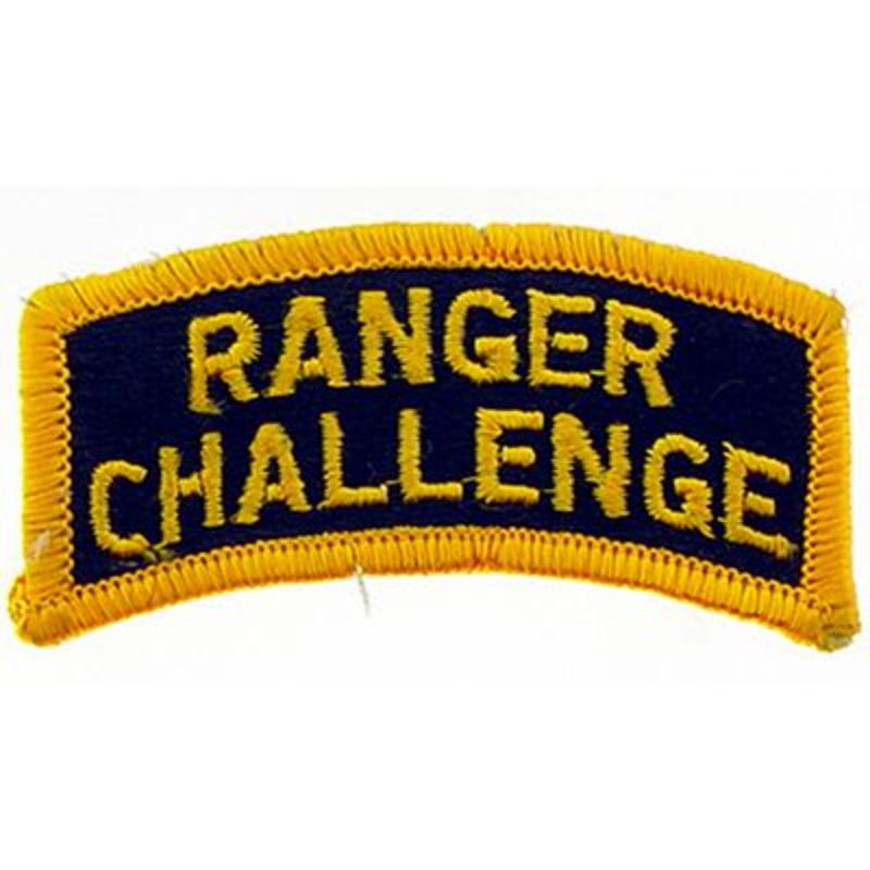 PM3769 Patch - Army, Tab, Ranger Challenge - Gold & Black - 2.5 x 1 in.