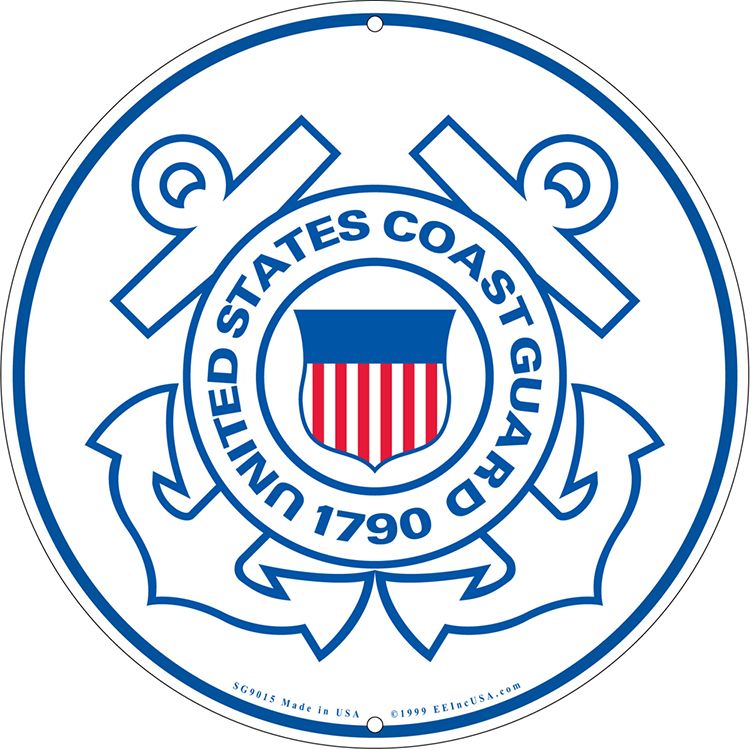 SG9015 Sign - U.S.Coast Guard Logo - 12 in.