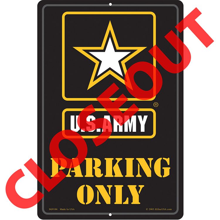 SG9106 Sign - U.S.Army, Parking - 12 x 18 in.