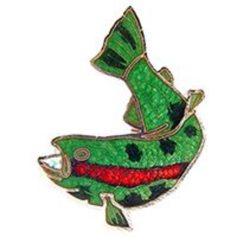P00238 Pin - Fish, Trout, Tail - Up - 1 in.