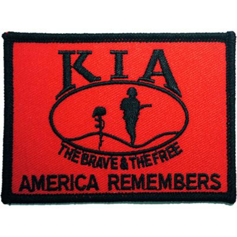PM3842 Patch - Kia, Honor Flag, Red - 3.5 x 2.5 in.