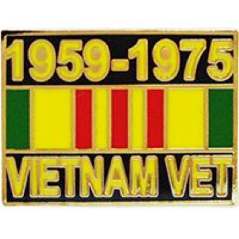 P15252 Pin - Vietnam, Veteran, 59-75 - 1 in.