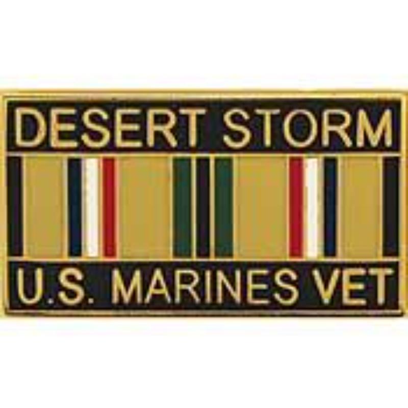P12259 Pin - Desert Strom USMC, Veteran - 1.125 in.