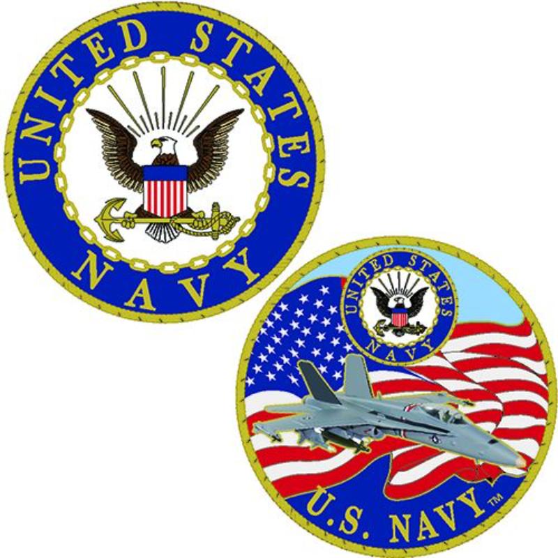 CH1301 Challenge Coin - USN Logo - Aircraft - 1.75 in.