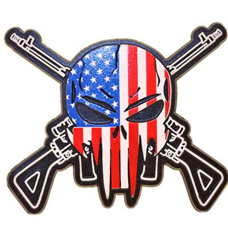MG1243 Magnet - Sniper Skull & Rifles - 3.38 in.
