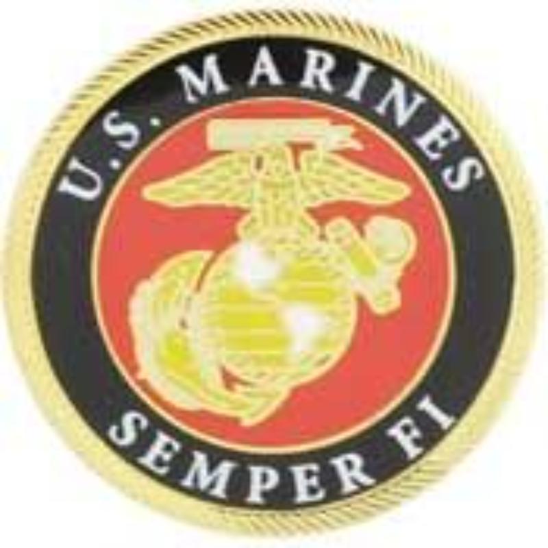 P12191 Pin - USMC Logo, Semper FI - 1 in.
