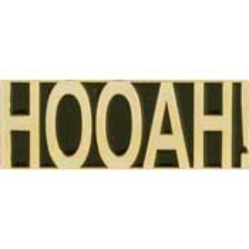 P12176 Pin - Army, Script Hooah - 1.125 in.