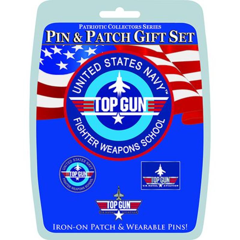 Picture of Eagle Emblems DIS0023 Gift Set - USN Top Gun - 3 Pins & 1 Patch