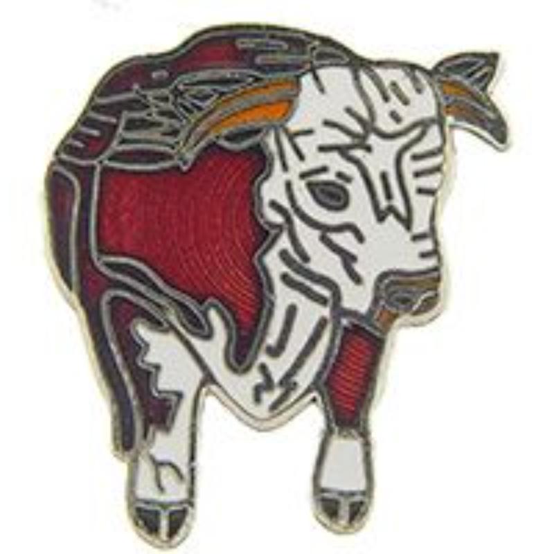 P00277 Pin - Cow, Hereford - 1 in.