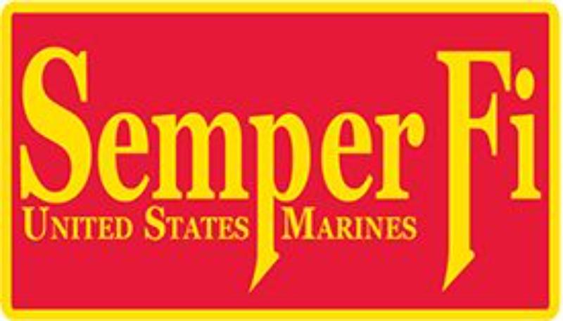 PM3800V Patch - USMC Semper FI - Cloth Hook & Eye - 4 in.