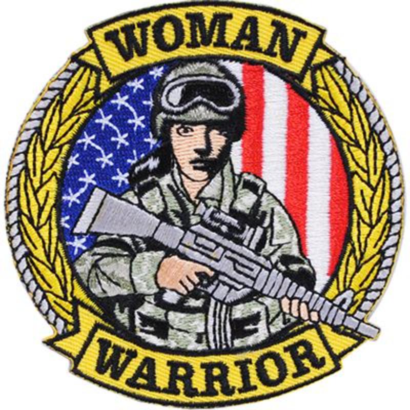 PM4076 Patch - Woman Warrior, Battle Dress Uniform - 3.25 in.