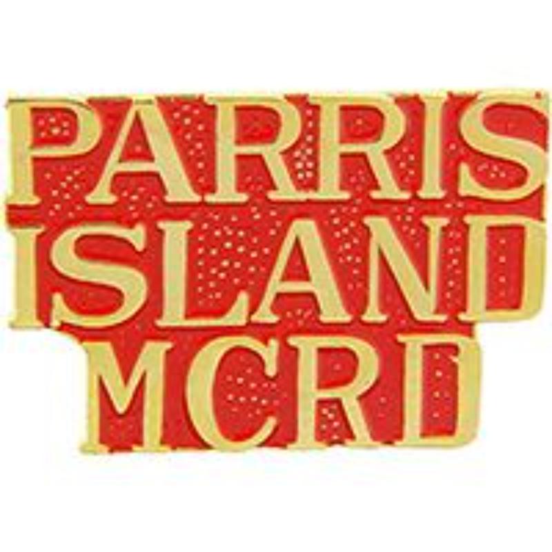 P15412 Pin - USMC, Script Parris Il.Mc - 1 in.
