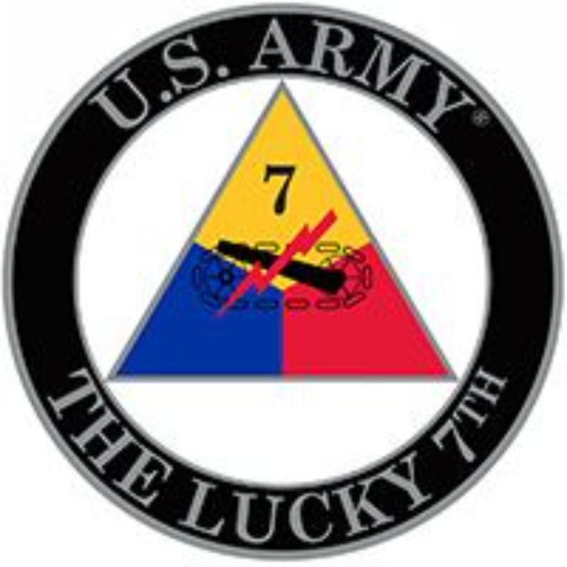 P15516 Pin - Army, 7th Armored Division - 1 in.