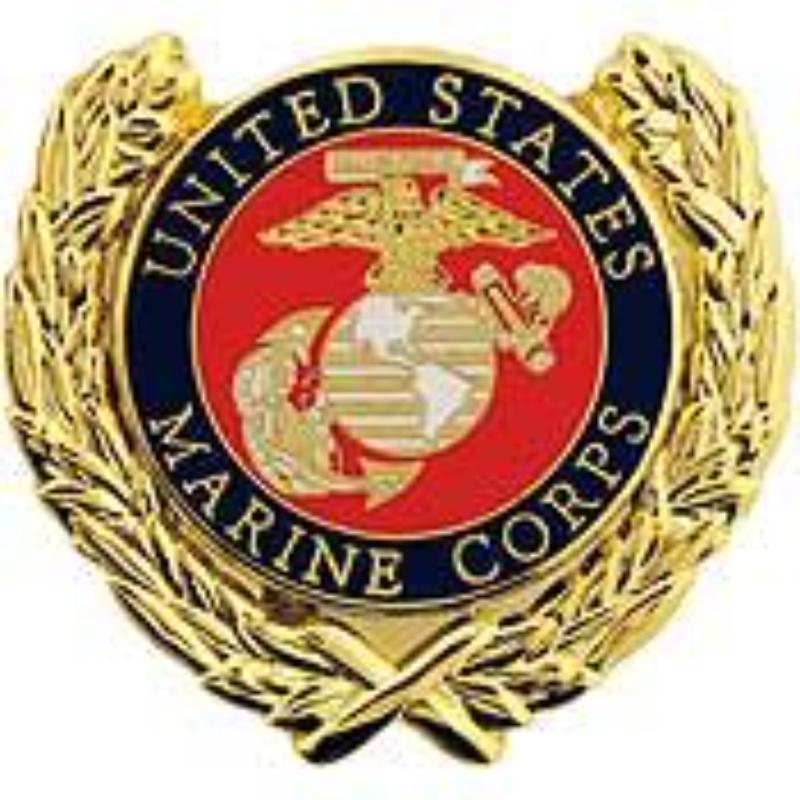P15779 Pin - USMC Logo, Wreath - 1.125 in.