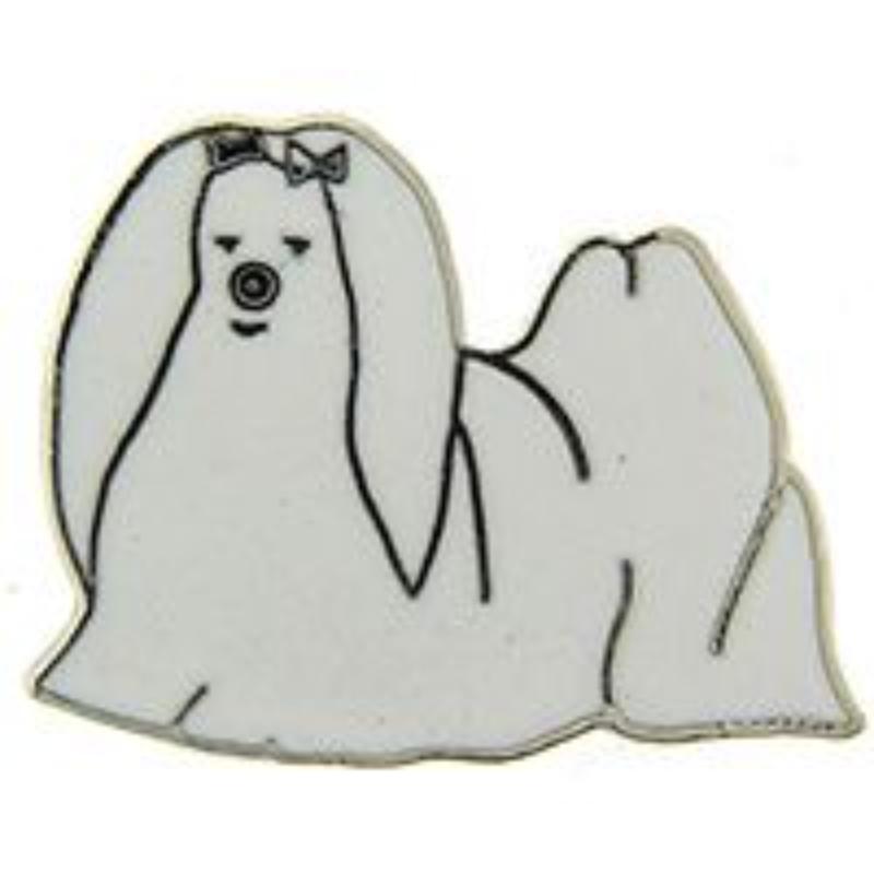 P00344 Pin - Dog, Maltese - 1 in.