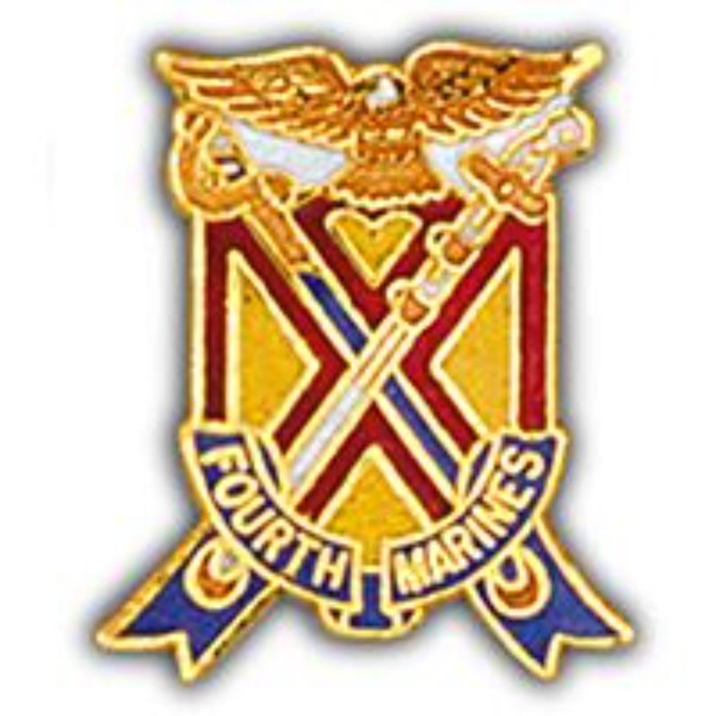 P15792 Pin - USMC, 4th Regiment - 1 in.