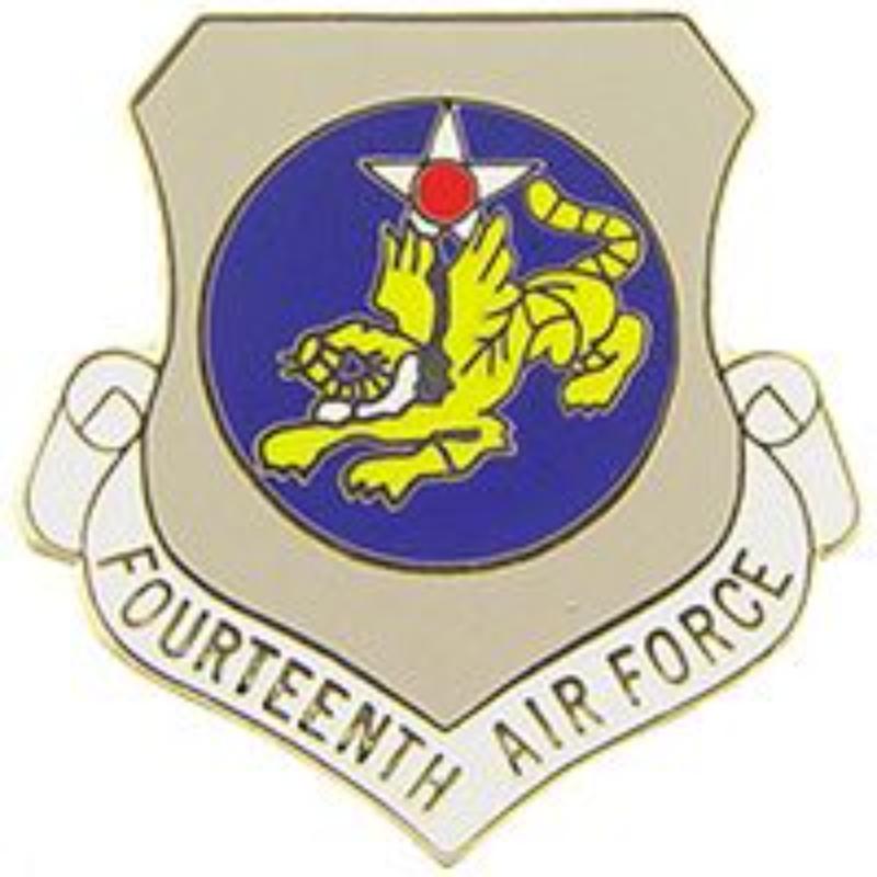 P15961 Pin - USAF, 14th, Shield - 1 in.