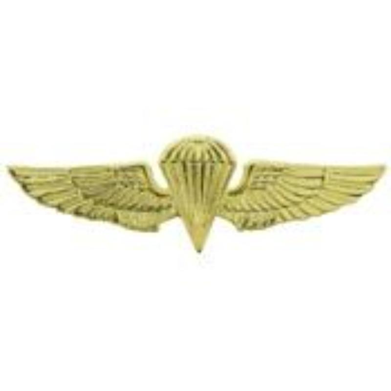 P16124 Wing Pin - USN & USMC Paratrooper, Basic - Gold - Large - 2.75 in.
