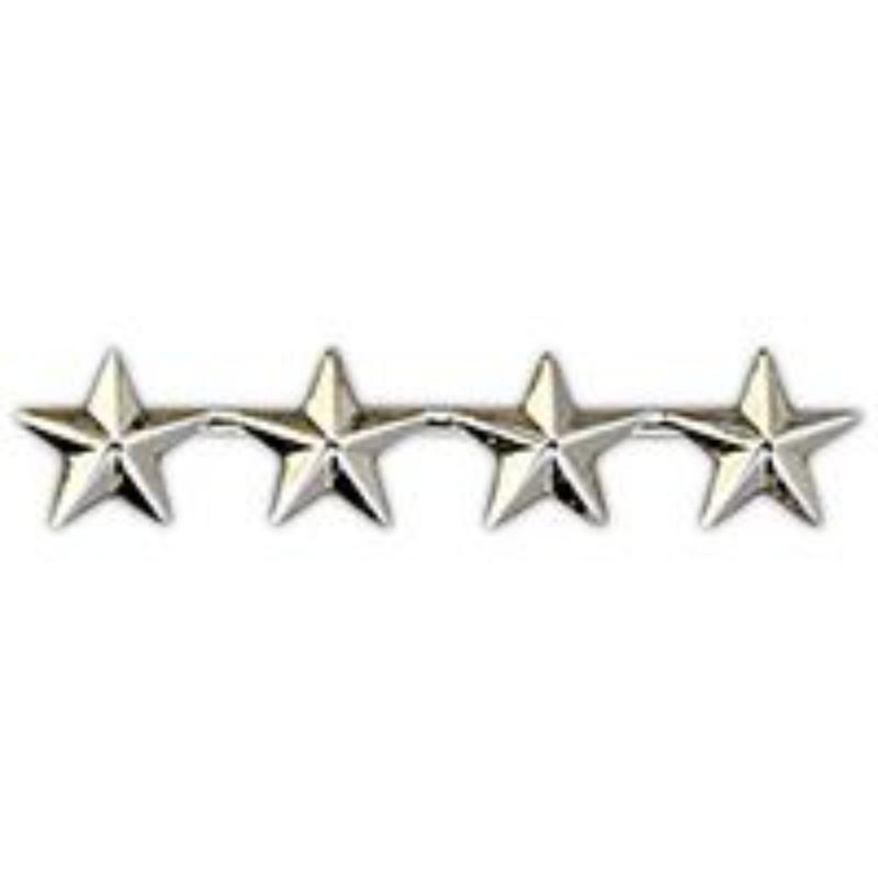 Army General Star - Silver - 2.75 in. - Pack of 2 - Durable Design