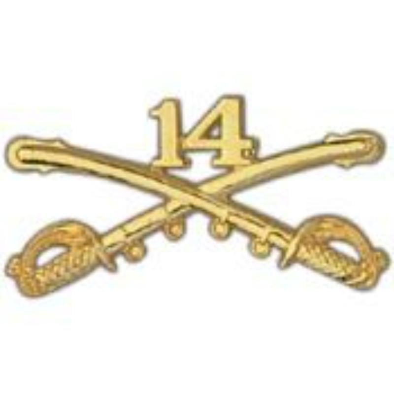 P16261 decal - Army, Cavalry Swords, 14th - 2.25 in.