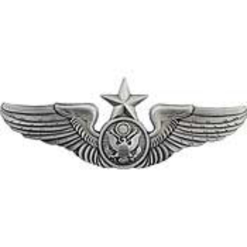 USAF Aircrew Senior Wing Pin - Silver - 2.75 in. - Durable Design