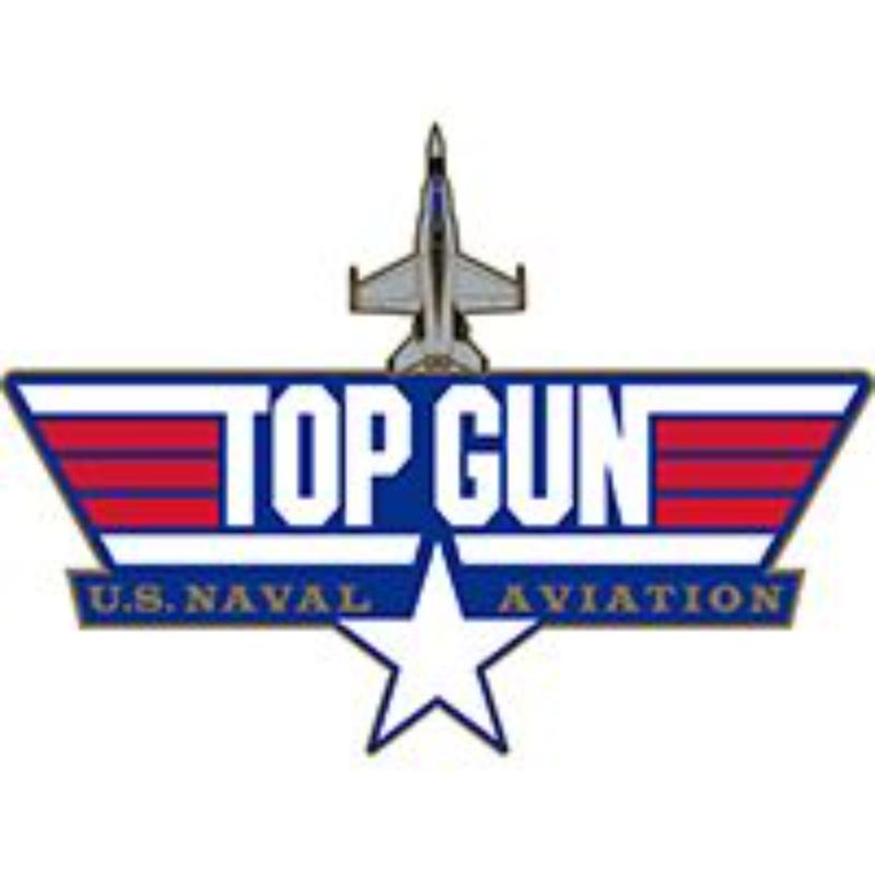 P40204 Pin - USN, Top Gun Jet Logo - 1.75 in.