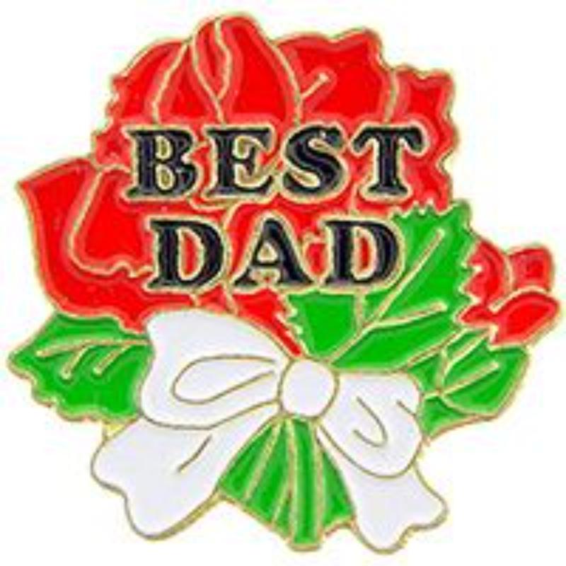 P60259 Pin - Hol, Dad, Rose - 1 in.