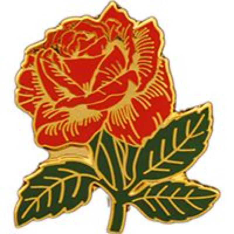 P61545 Pin - Plant, Rose - 1 in.