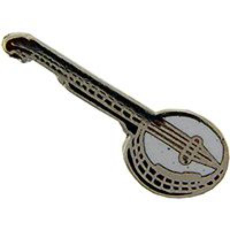 P00476 Pin - Music, Banjo, Electric - 1 in.