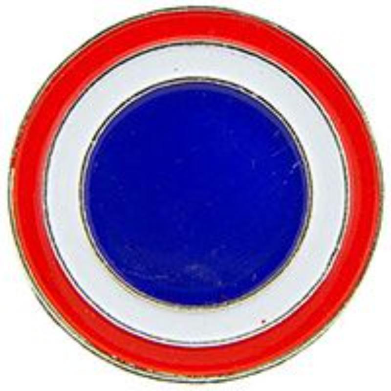 P62434 Pin - Army, 1st Corps, CLR - Red, White & Blue - 1 in.