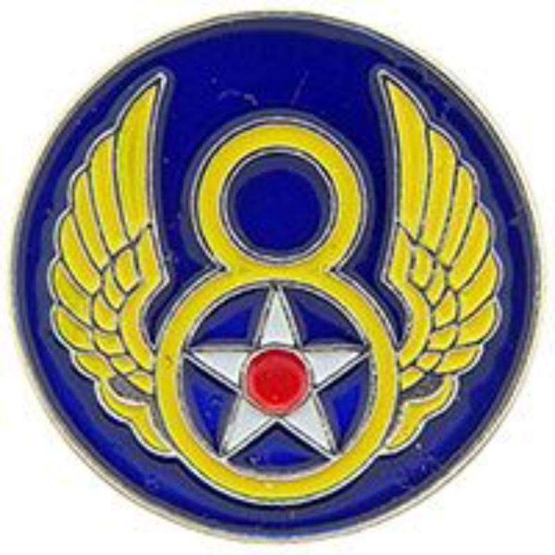 USAF 8th Pin - Silver - 1 in. - Durable Military Design