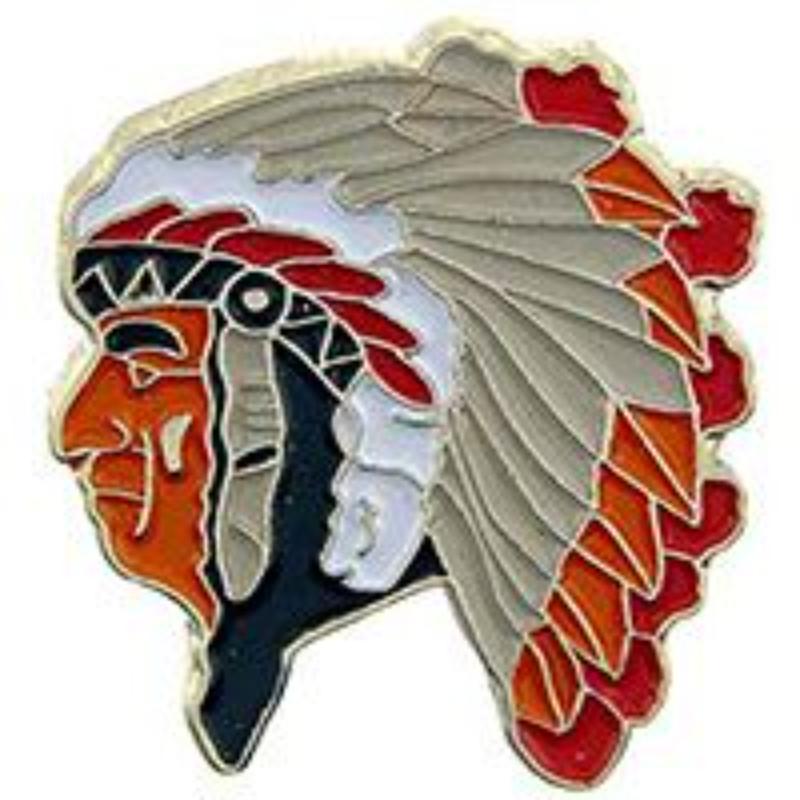 P00537 Pin - Indian, Chief - 1 in.