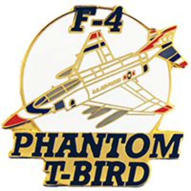 P62746 Pin - T&B, F-4 Thunderbird - Phantom 1969-1973 - 1.5 in.