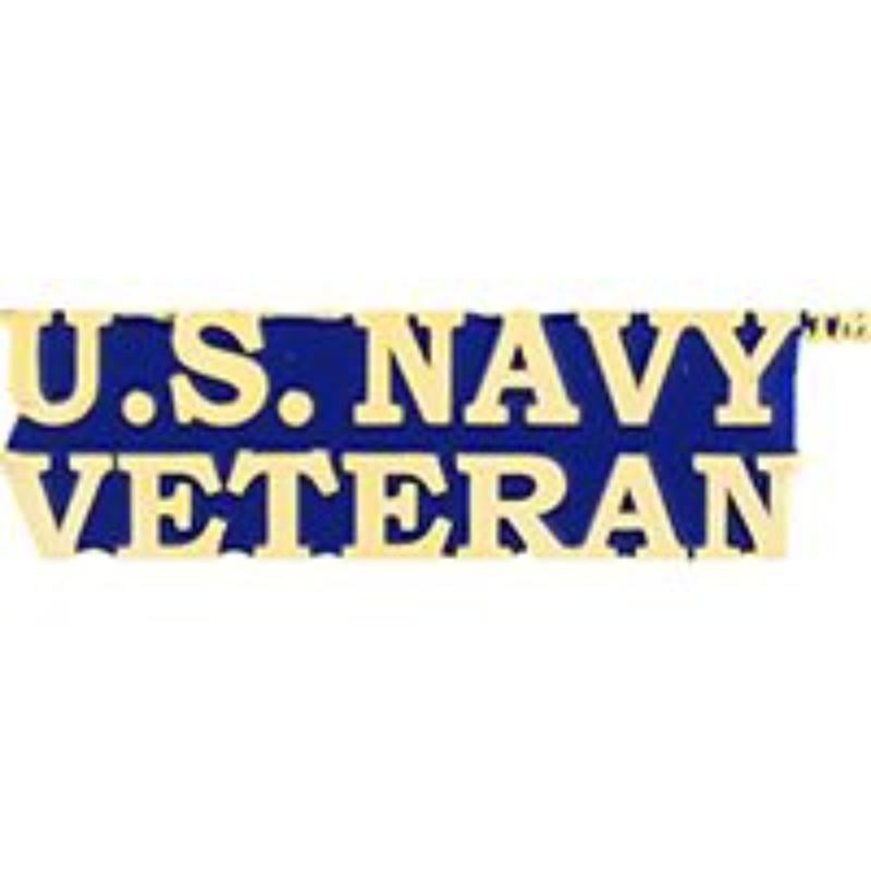 P62782 Pin - USN, Script Veteran - 1.75 in.