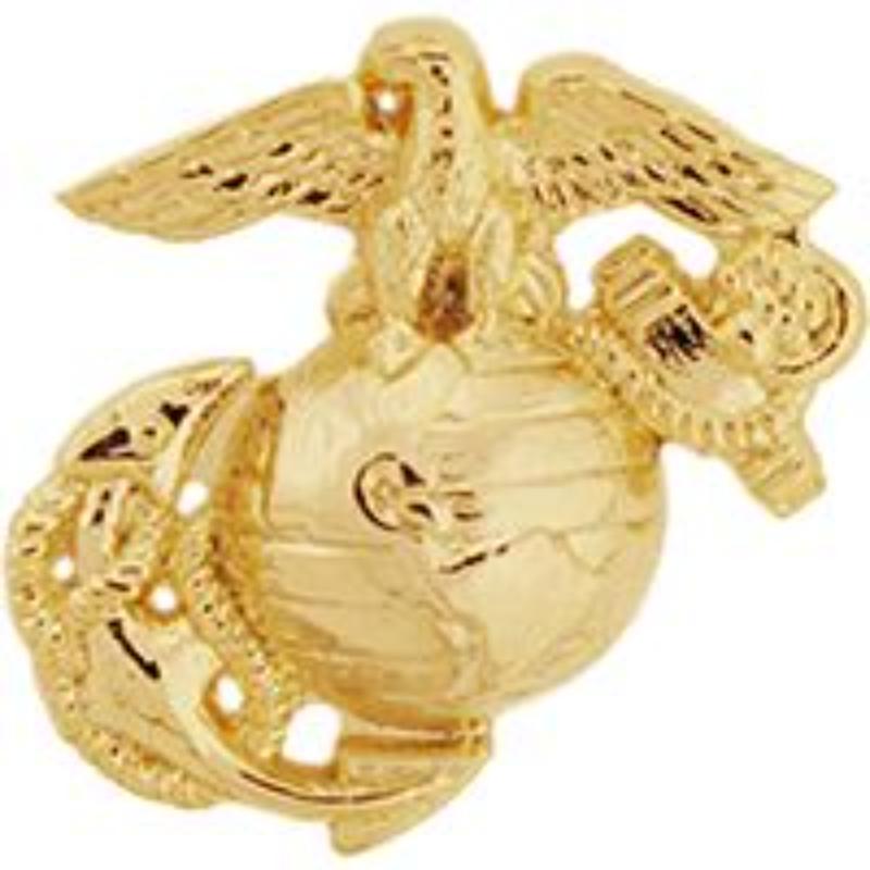 P62808 Pin - USMC, Emblem, A2, Left - Collar-Gold Type - 0.88 in.
