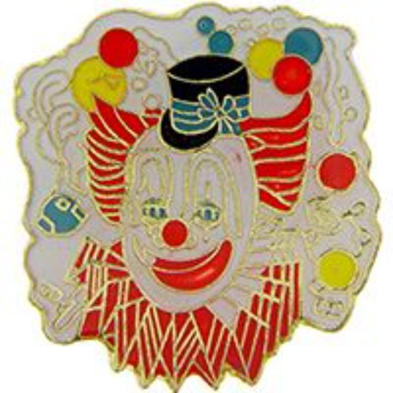 P63368 Pin - Clown, Juggling - 1 in.